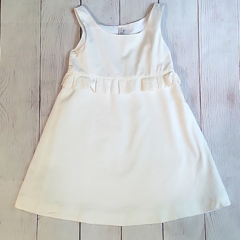 Girls' Zara White Classic Dress - sz 7-8
